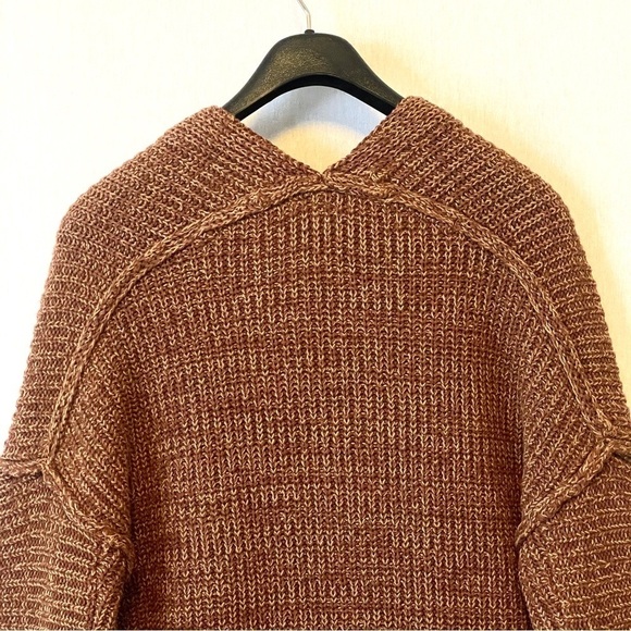 Free People Brown Combo Long Sleeve Open Cardigan - Picture 6 of 13